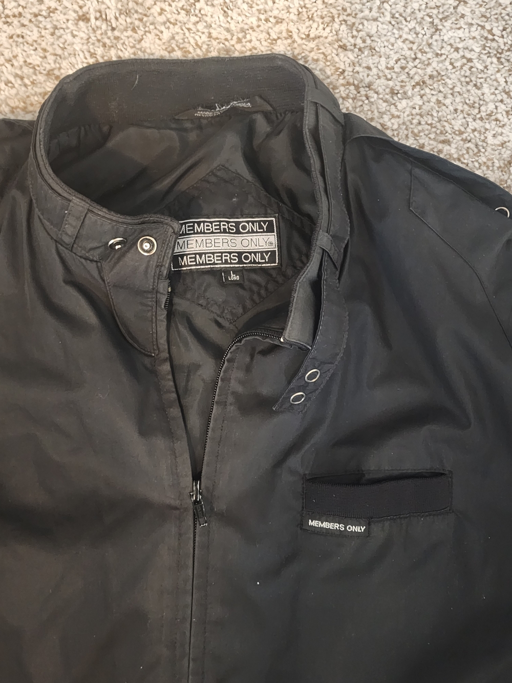 🎫Members Only VTG 💎Classic 80's Jacket Black L Deadstock Y2K INDIESLEESE NOS⚡️
